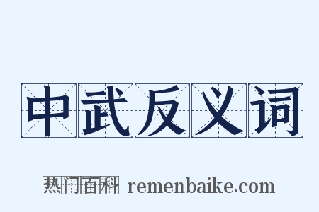 中武反义词是什么意思的图片